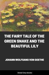 cover page for the Global Grey edition of The Fairy Tale of the Green Snake and the Beautiful Lily by Johann Wolfgang Von Goethe