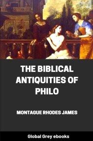 cover page for the Global Grey edition of The Biblical Antiquities of Philo by Montague Rhodes James