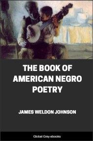 cover page for the Global Grey edition of The Book of American Negro Poetry by James Weldon Johnson