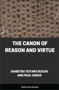 cover page for the Global Grey edition of The Canon of Reason and Virtue by Daisetsu Teitaro Suzuki and Paul Carus