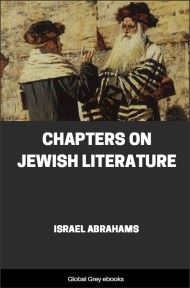 cover page for the Global Grey edition of Chapters on Jewish Literature by Israel Abrahams