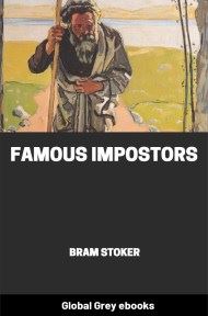 cover page for the Global Grey edition of Famous Impostors by Bram Stoker