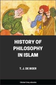 History of Philosophy in Islam, by T. J. De Boer - click to see full size image