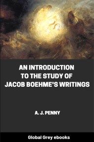 cover page for the Global Grey edition of An Introduction to the Study of Jacob Boehme's Writings by A. J. Penny