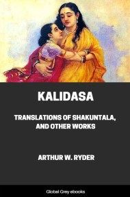 cover page for the Global Grey edition of Kalidasa, Translations of Shakuntala, and Other Works by Arthur W. Ryder