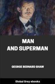 cover page for the Global Grey edition of Man and Superman by George Bernard Shaw