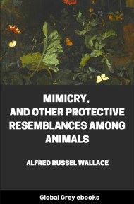 cover page for the Global Grey edition of Mimicry, and Other Protective Resemblances Among Animals by Alfred Russel Wallace