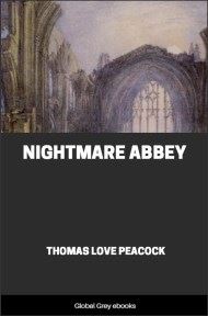 cover page for the Global Grey edition of Nightmare Abbey By Thomas Love Peacock