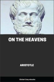 cover page for the Global Grey edition of On the Heavens by Aristotle