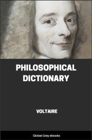 cover page for the Global Grey edition of Philosophical Dictionary by Voltaire