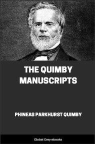 cover page for the Global Grey edition of The Quimby Manuscripts by Phineas Parkhurst Quimby