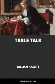 cover page for the Global Grey edition of Table Talk by William Hazlitt