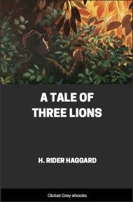 A Tale of Three Lions, by H. Rider Haggard - click to see full size image