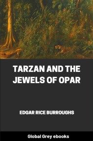 cover page for the Global Grey edition of Tarzan and the Jewels of Opar by Edgar Rice Burroughs