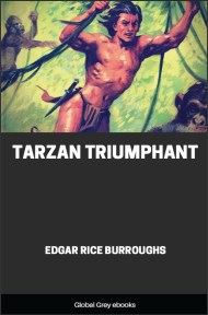 cover page for the Global Grey edition of Tarzan Triumphant by Edgar Rice Burroughs