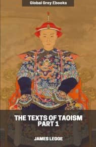 cover page for the Global Grey edition of The Texts of Taoism, Part 1 by James Legge