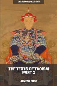 cover page for the Global Grey edition of The Texts of Taoism, Part 2 by James Legge