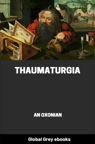 cover page for the Global Grey edition of Thaumaturgia by An Oxonian