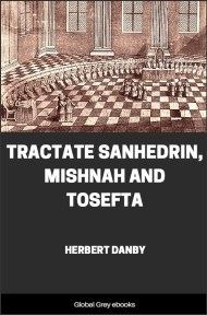 cover page for the Global Grey edition of Tractate Sanhedrin, Mishnah and Tosefta by Herbert Danby