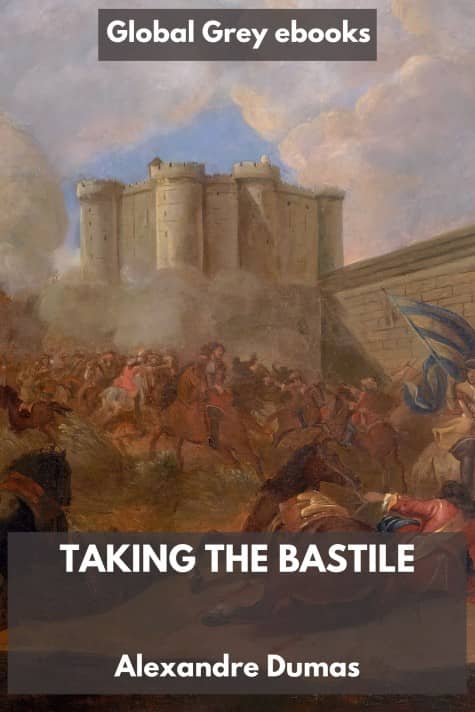 cover page for the Global Grey edition of Taking the Bastile by Alexandre Dumas