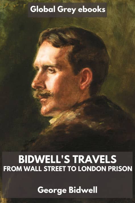 cover page for the Global Grey edition of Bidwell's Travels, from Wall Street to London Prison: Fifteen Years in Solitude by George Bidwell