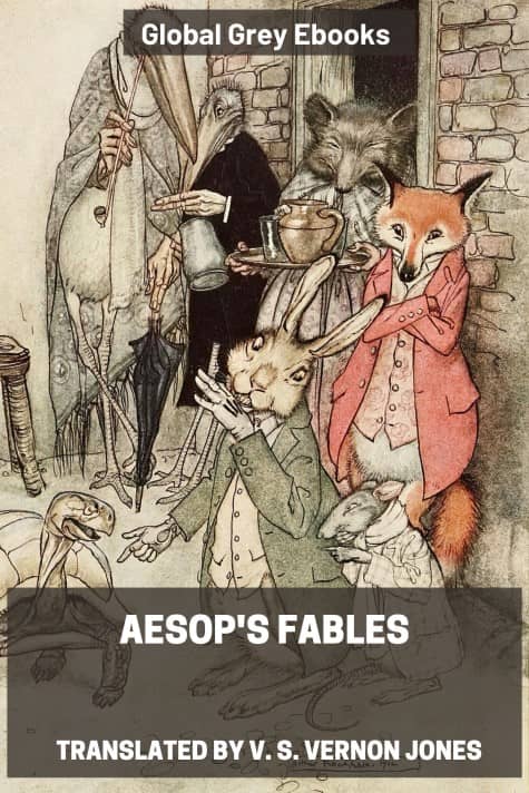 cover page for the Global Grey edition of Aesop's Fables by Aesop