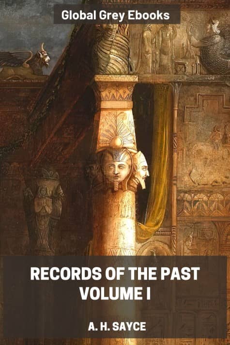 cover page for the Global Grey edition of Records of the Past, 2nd Series, Volume I by A. H. Sayce