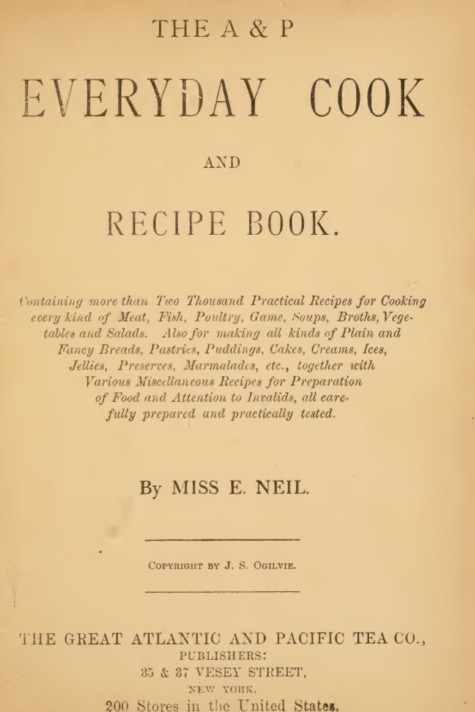 The Everyday Cook and Recipe Book, by E. Neil - click to see full size image