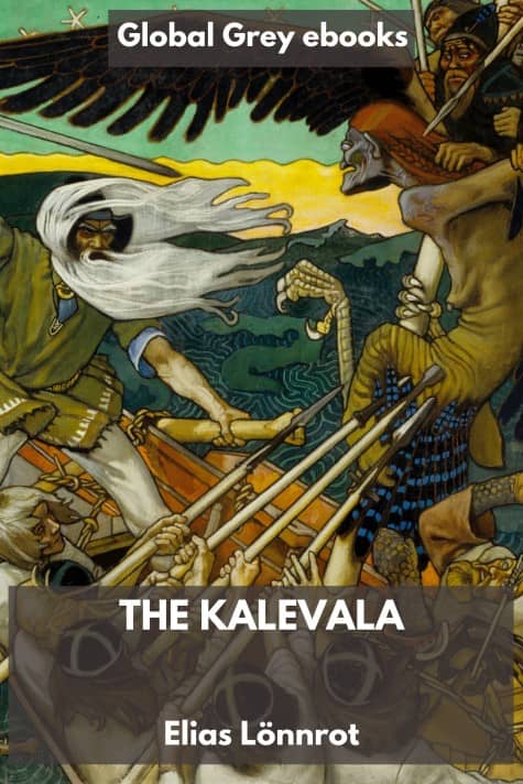 cover page for the Global Grey edition of The Kalevala by Elias Lönnrot