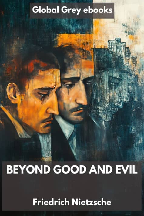 cover page for the Global Grey edition of Beyond Good and Evil by Friedrich Nietzsche