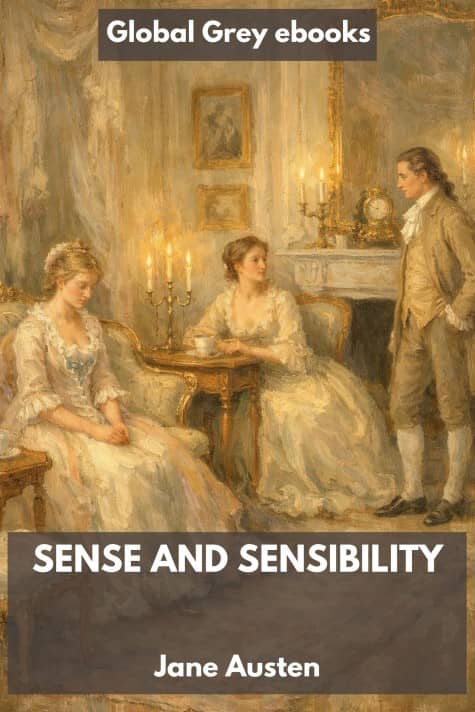 cover page for the Global Grey edition of Sense and Sensibility by Jane Austen