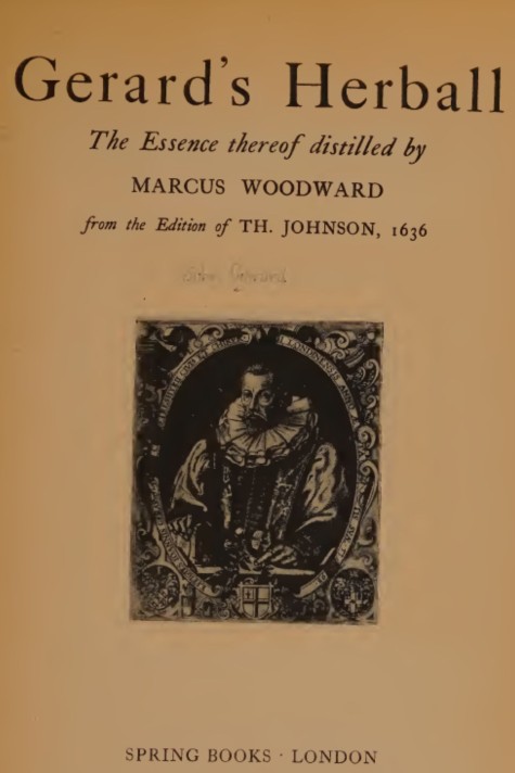 Gerard's Herball, by John Gerard - click to see full size image