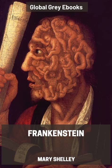 cover page for the Global Grey edition of Frankenstein by Mary Shelley