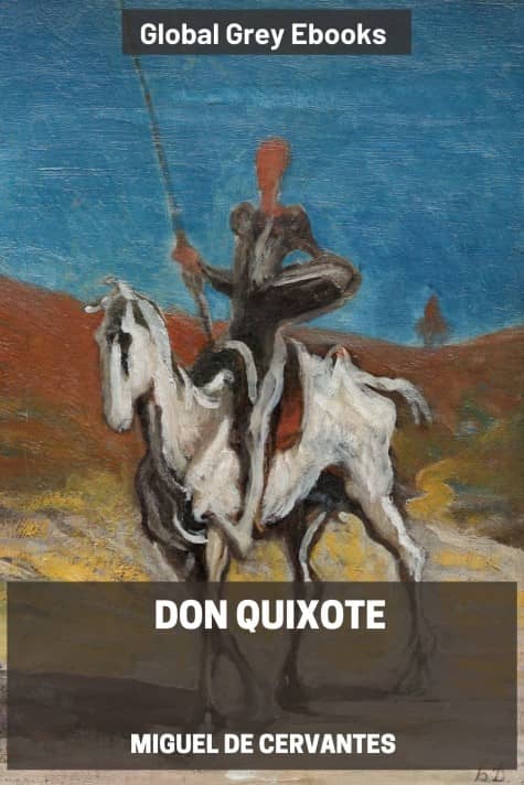 cover page for the Global Grey edition of Don Quixote by Miguel de Cervantes