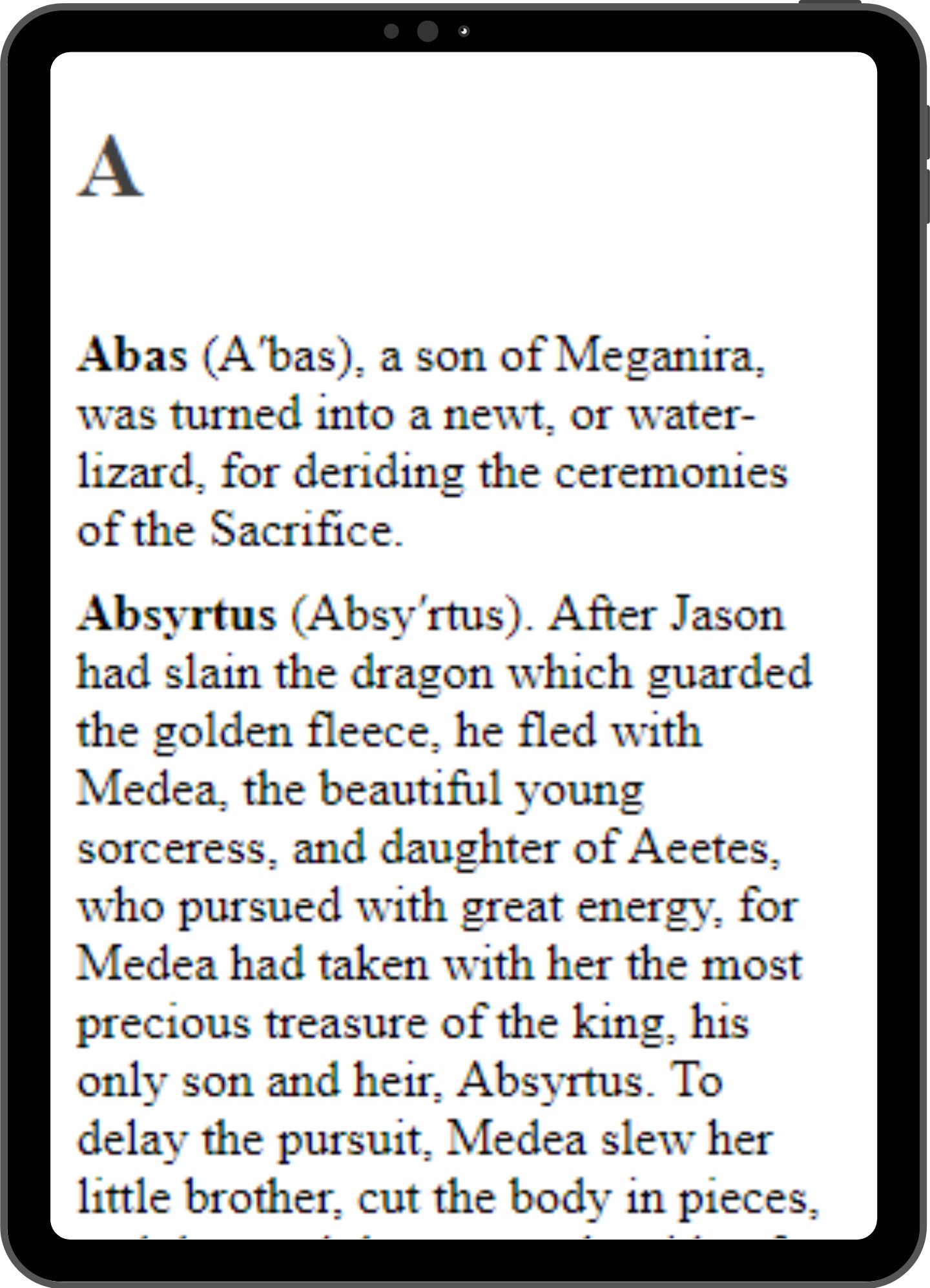 Sample page mock-up
