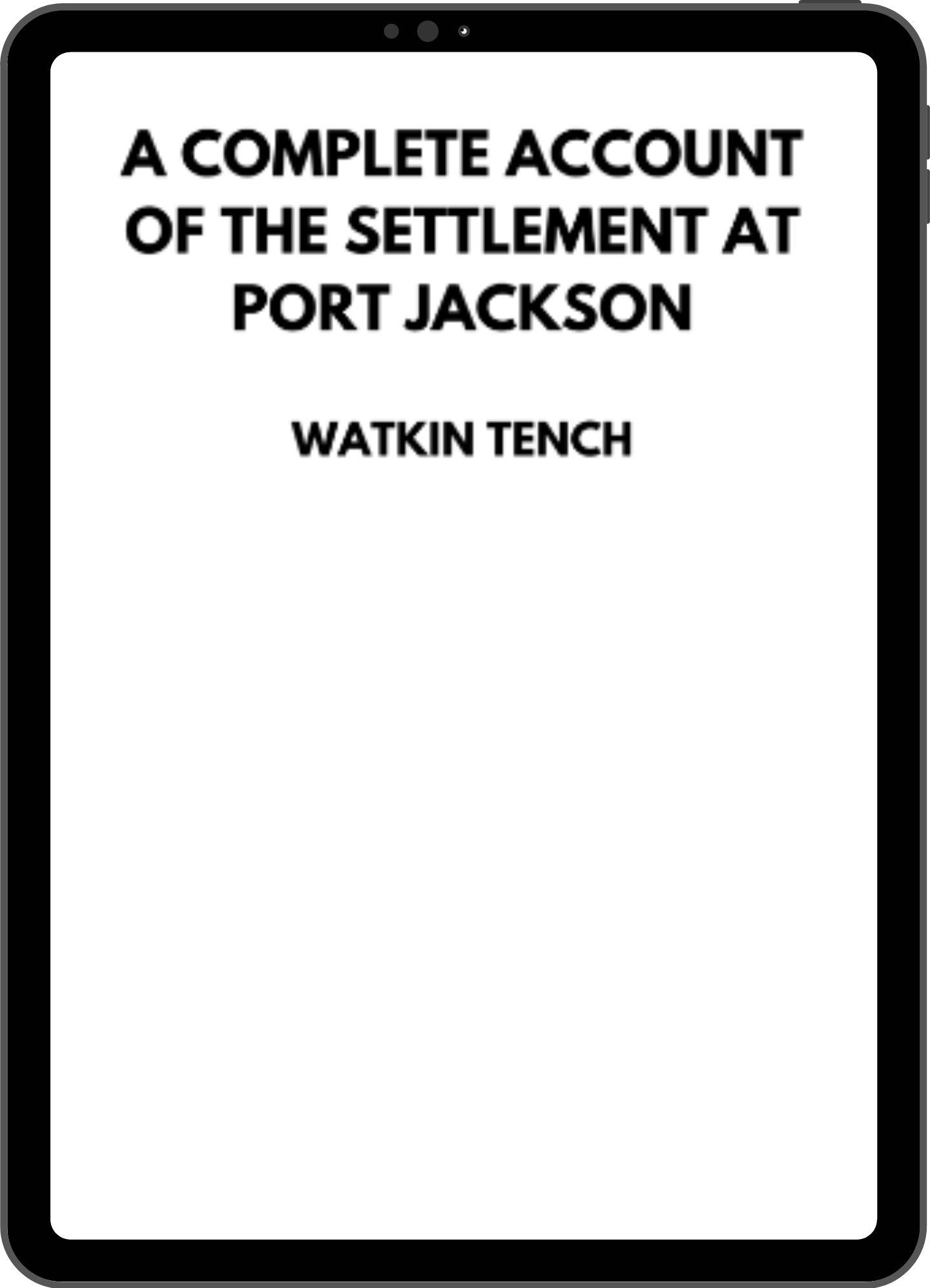 Inside title page mock-up