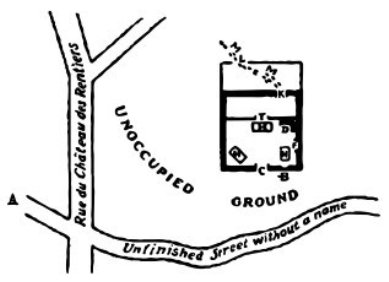 Illustration of the crime scene.