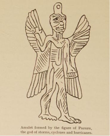 A drawing of a person with wings