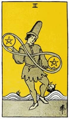 PENTACLES. TWO