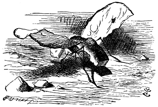 A winged insect which appears to be in the shape of a crust of bread. Its wings are dry slices of bread.