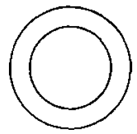 A circle with a smaller circle within it
