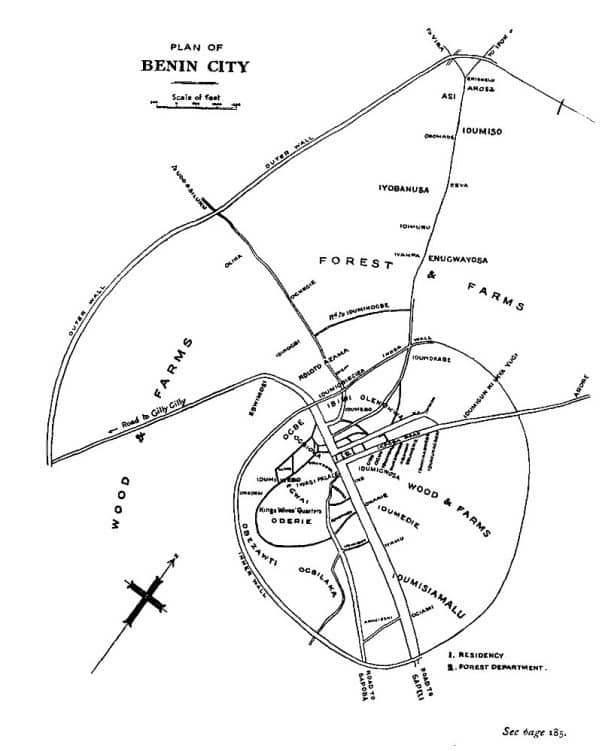 Plan of Benin City 
