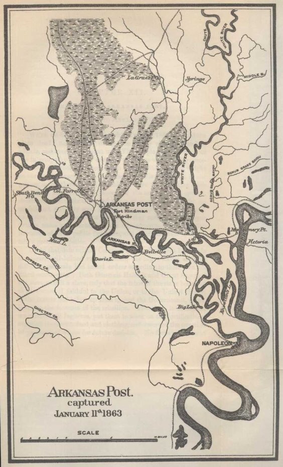Map—Arkansas Post Captured.
