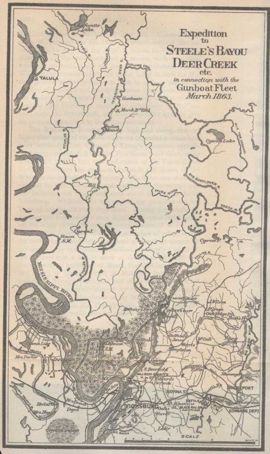 Map—Expedition to Steele's Bayou, Deer Creek, etc.