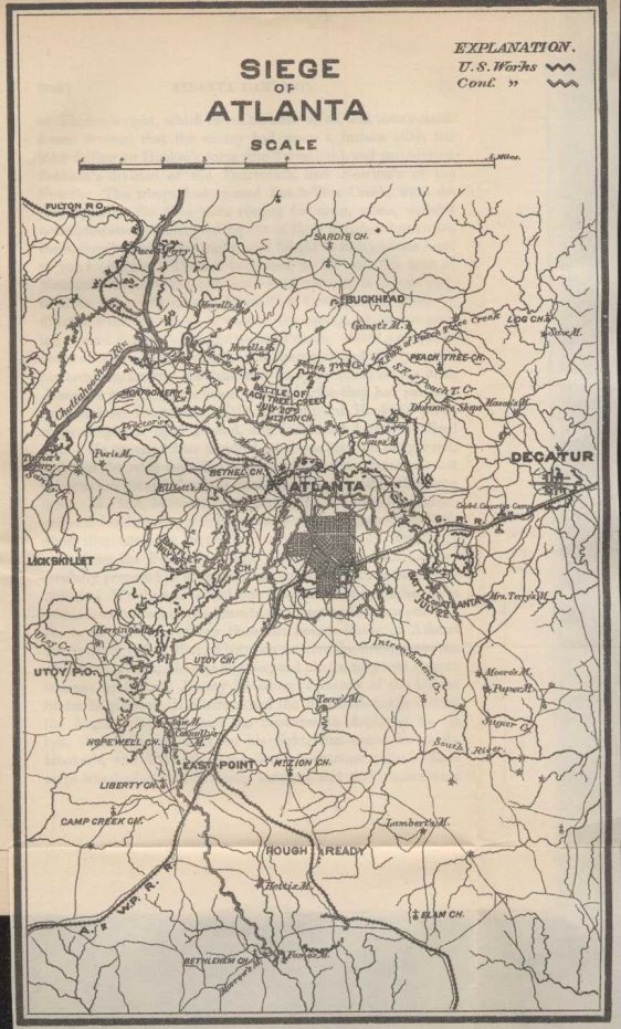 Map—Atlanta Campaign VI.—Siege of Atlanta